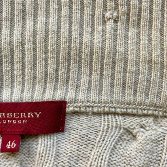 Burberry beige unisex bomber jacket corduroy and cable wool + plaid size 46 (M) - Picture 12 of 12